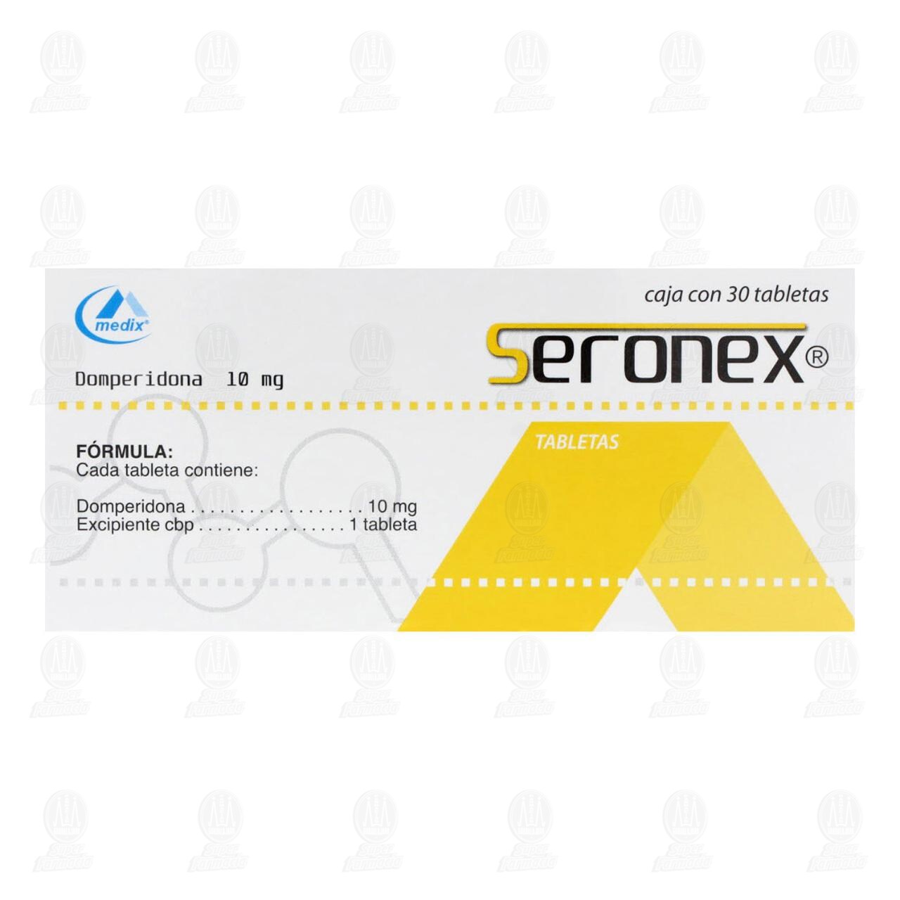 Seronex 10 mg, 30 Tabletas. image number 1