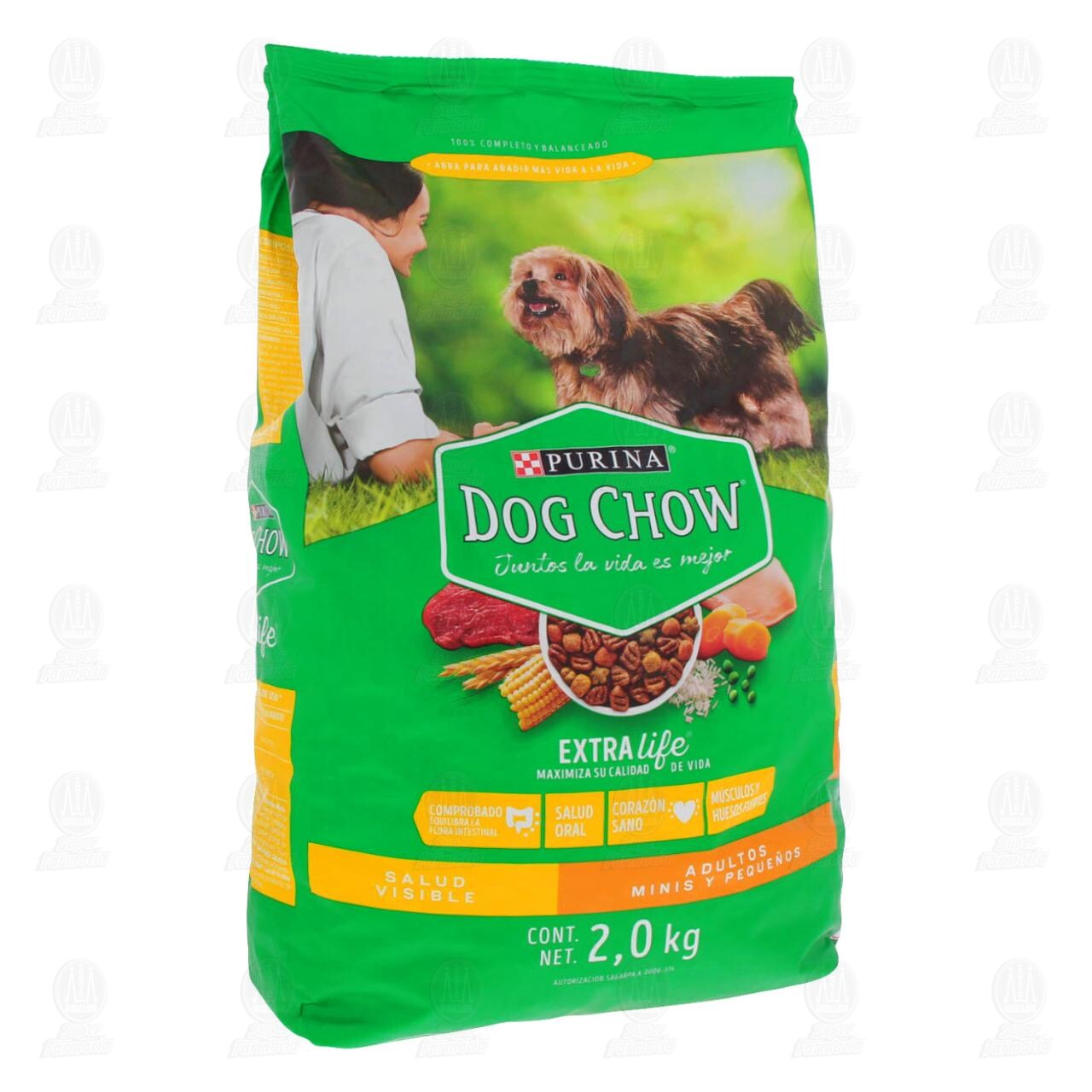 Purina Dog Chow Adulto Minis y Pequeños con Extralife, 2 Kg.