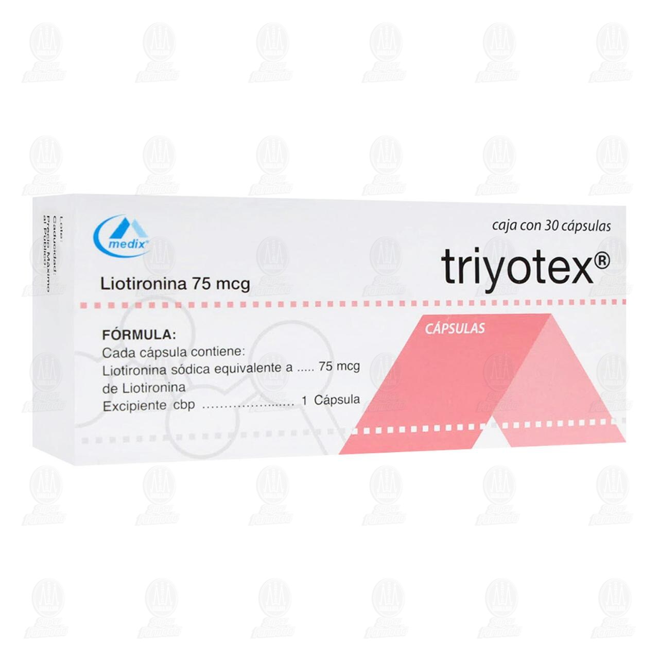 Triyotex 75 mcg, 30 C&aacute;psulas. image number 0