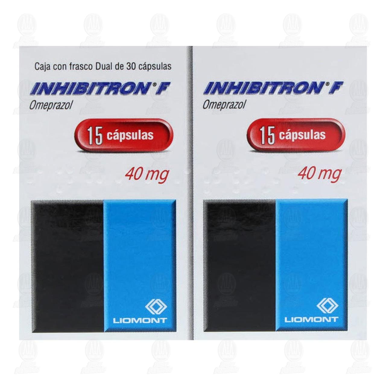 Inhibitron F 40 mg Dual, 15 C&aacute;psulas C/U. image number 1