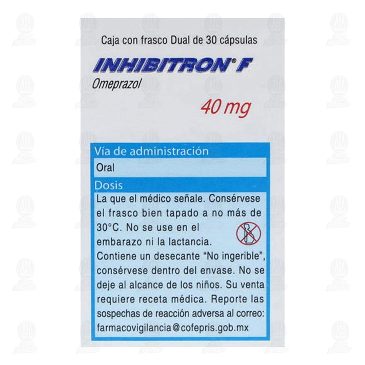 Inhibitron F 40 mg Dual, 15 C&aacute;psulas C/U. image number 2