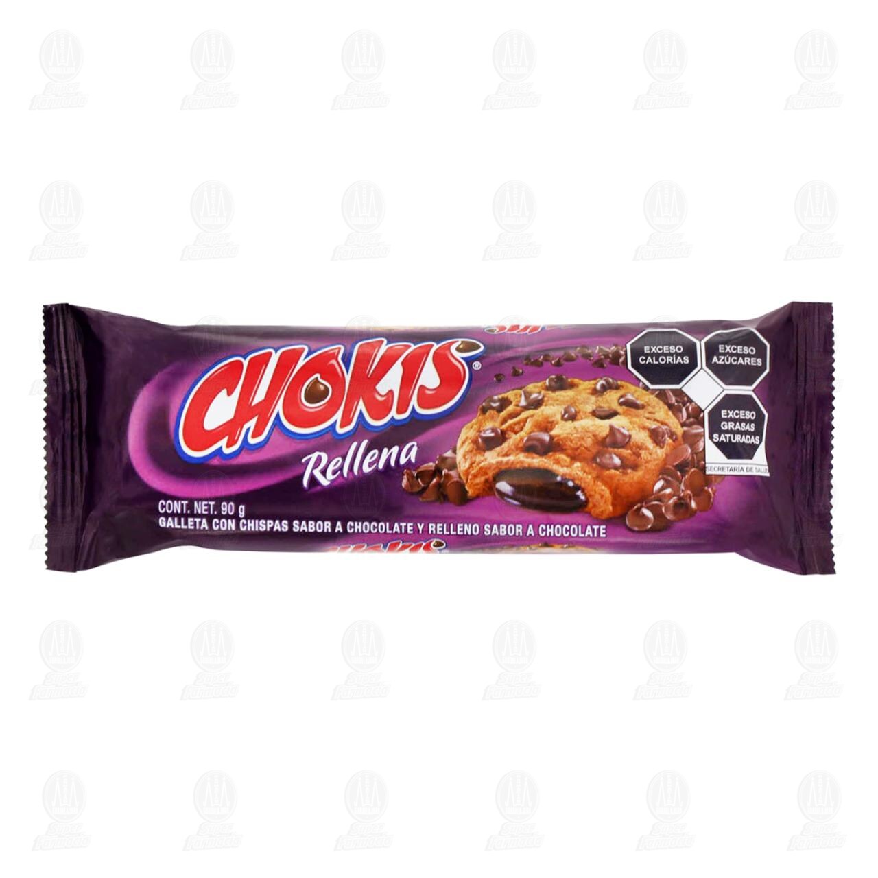 Galletas Chokis Rellena Sabor a Chocolate, 90 gr.