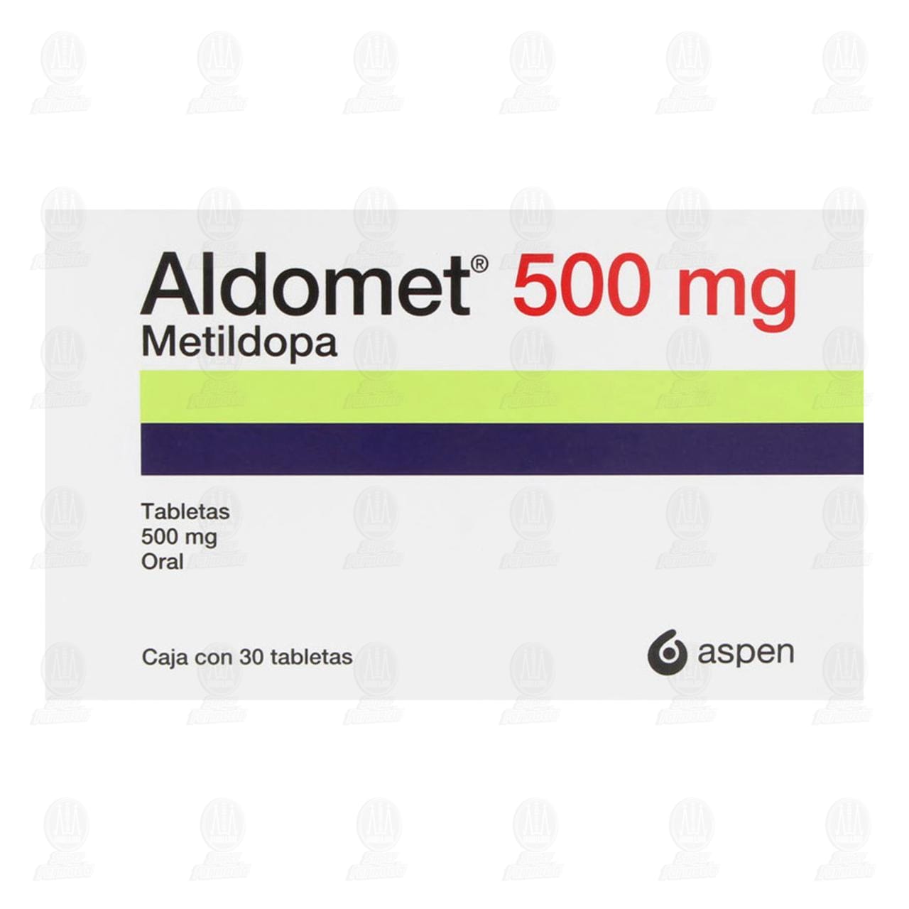 Aldomet 500 mg, 30 Tabletas. image number 1