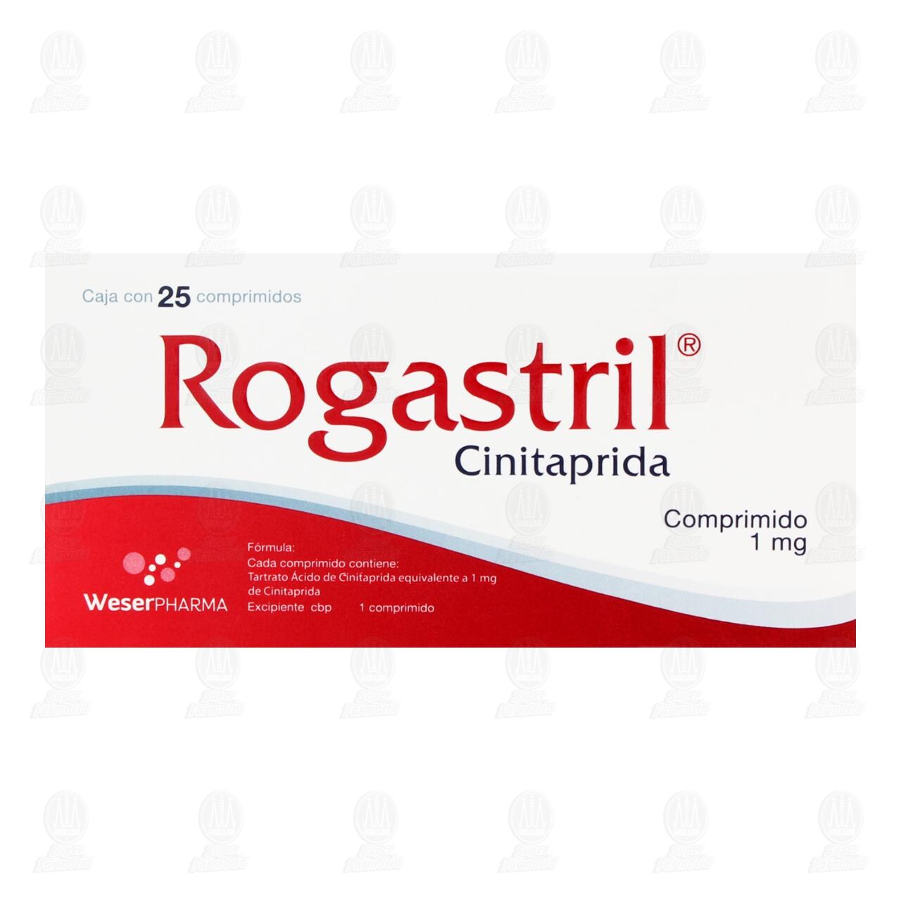Rogastril 1 mg, 25 Comprimidos. image number 2