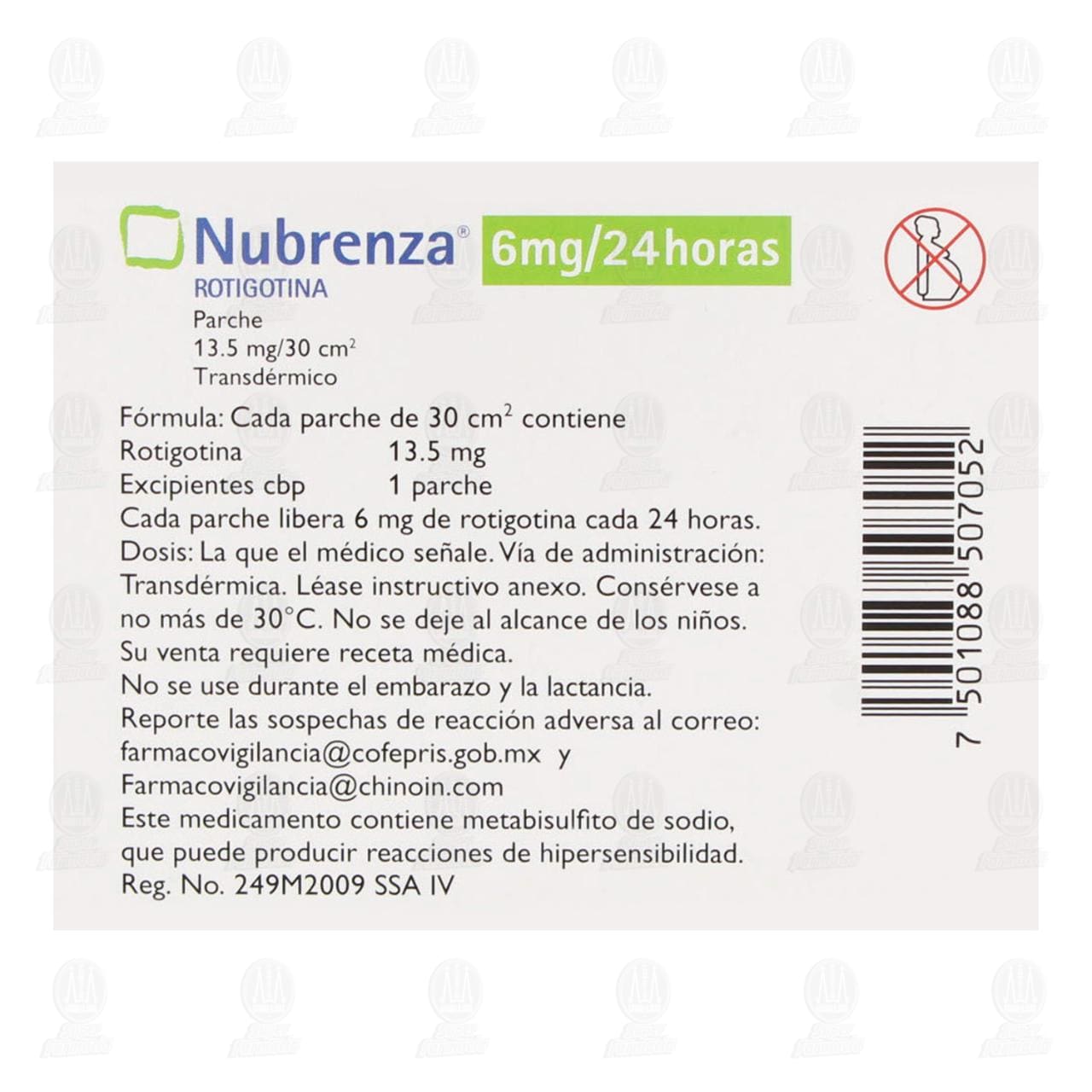 Nubrenza 6mg/24h con 14 Parches. image number 2