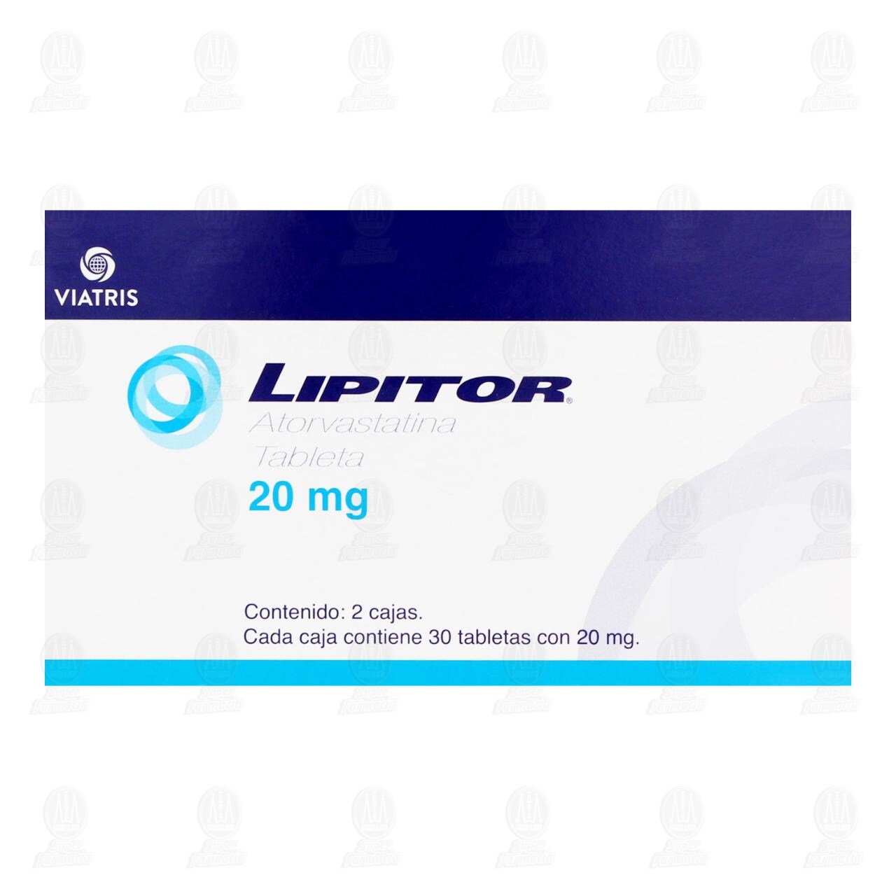 Pack Lipitor 20 mg, 2 Cajas 30 Tabletas c/u. image number 1