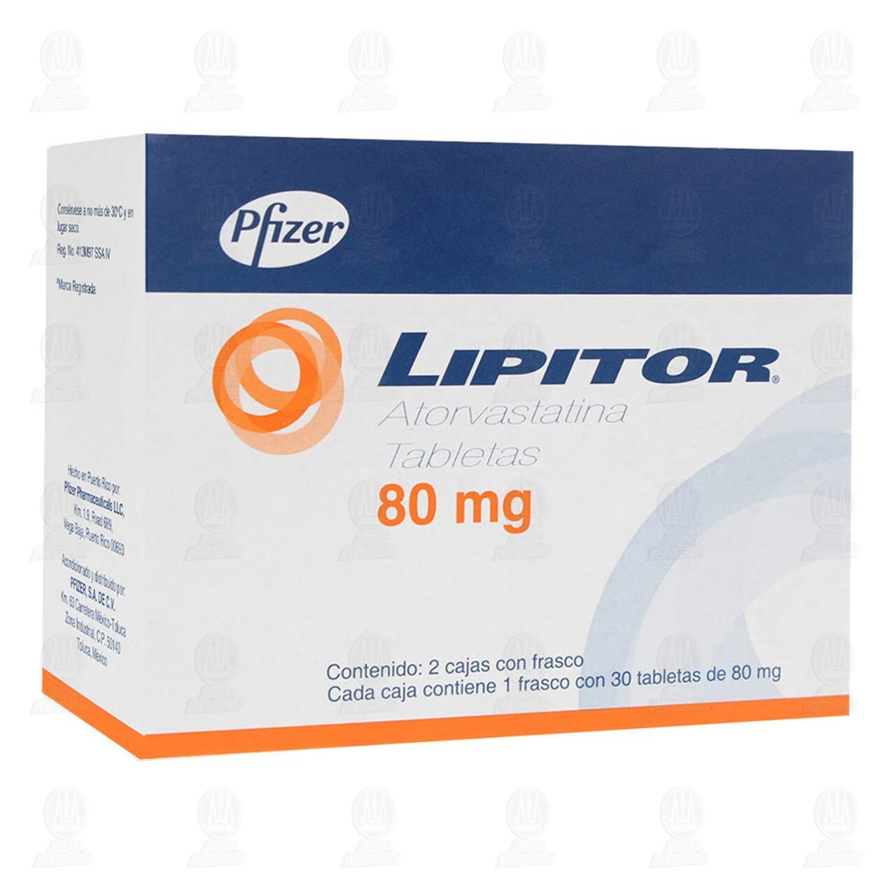 Pack Lipitor 80 mg, 2 Cajas de 30 Tabletas c/u. image number 0