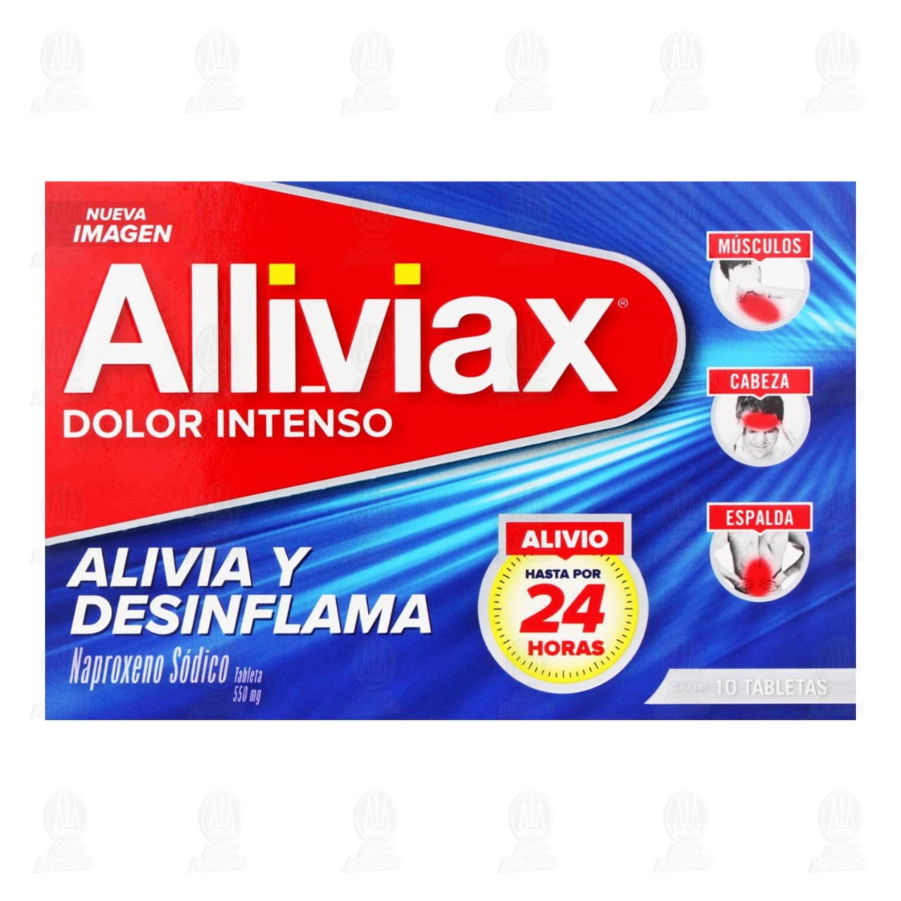 Alliviax 550 mg, 10 Tabletas. image number 1