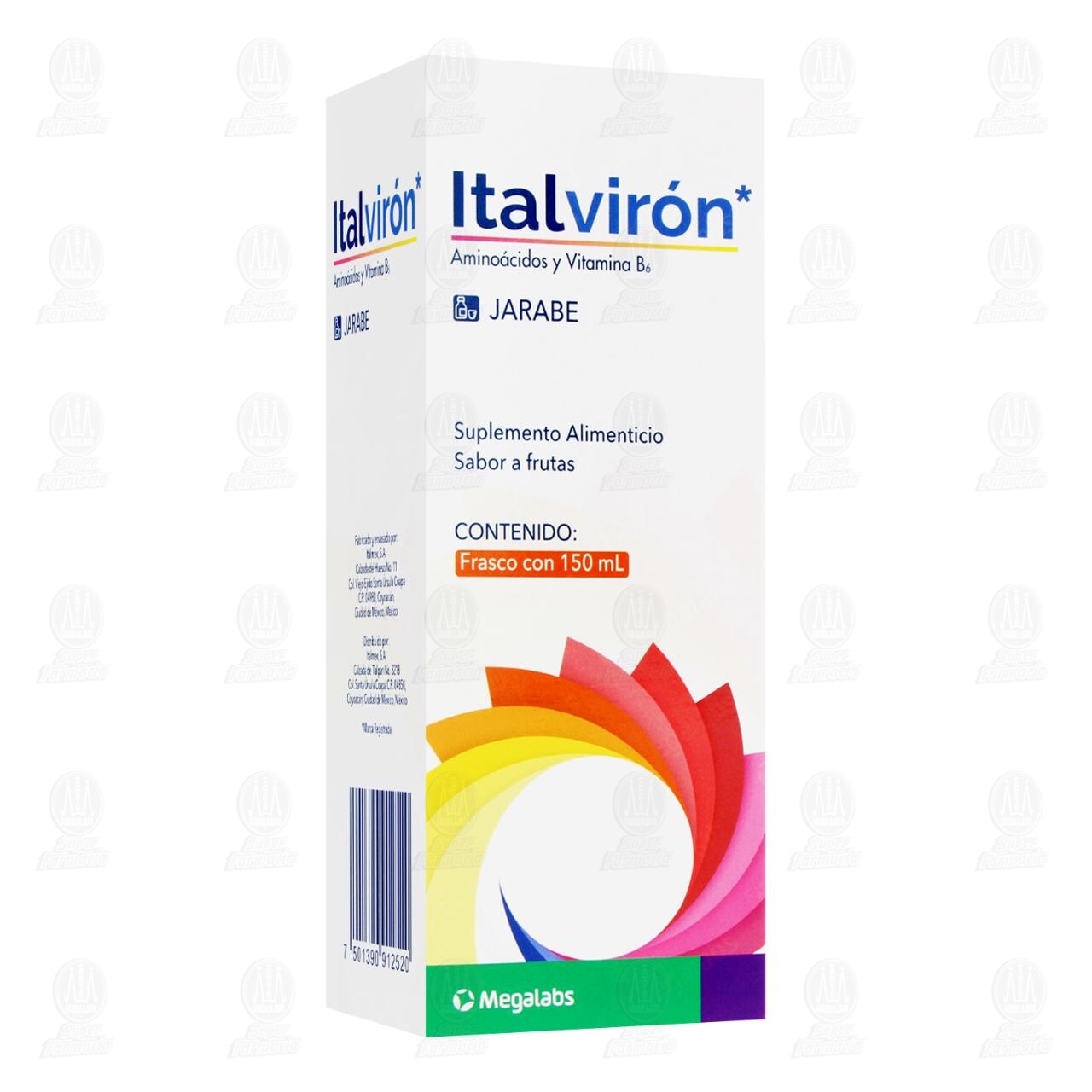 Italvir&oacute;n Jarabe Sabor a Frutas, 150 ml. image number 0