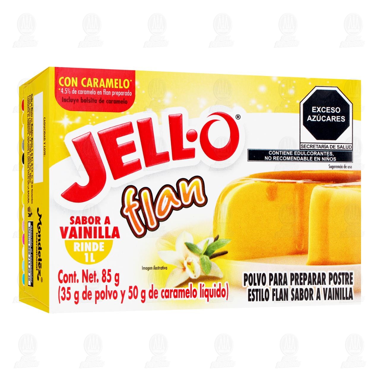 Flan Jell-O Sabor a Vainilla con Caramelo, 85 gr. image number 0
