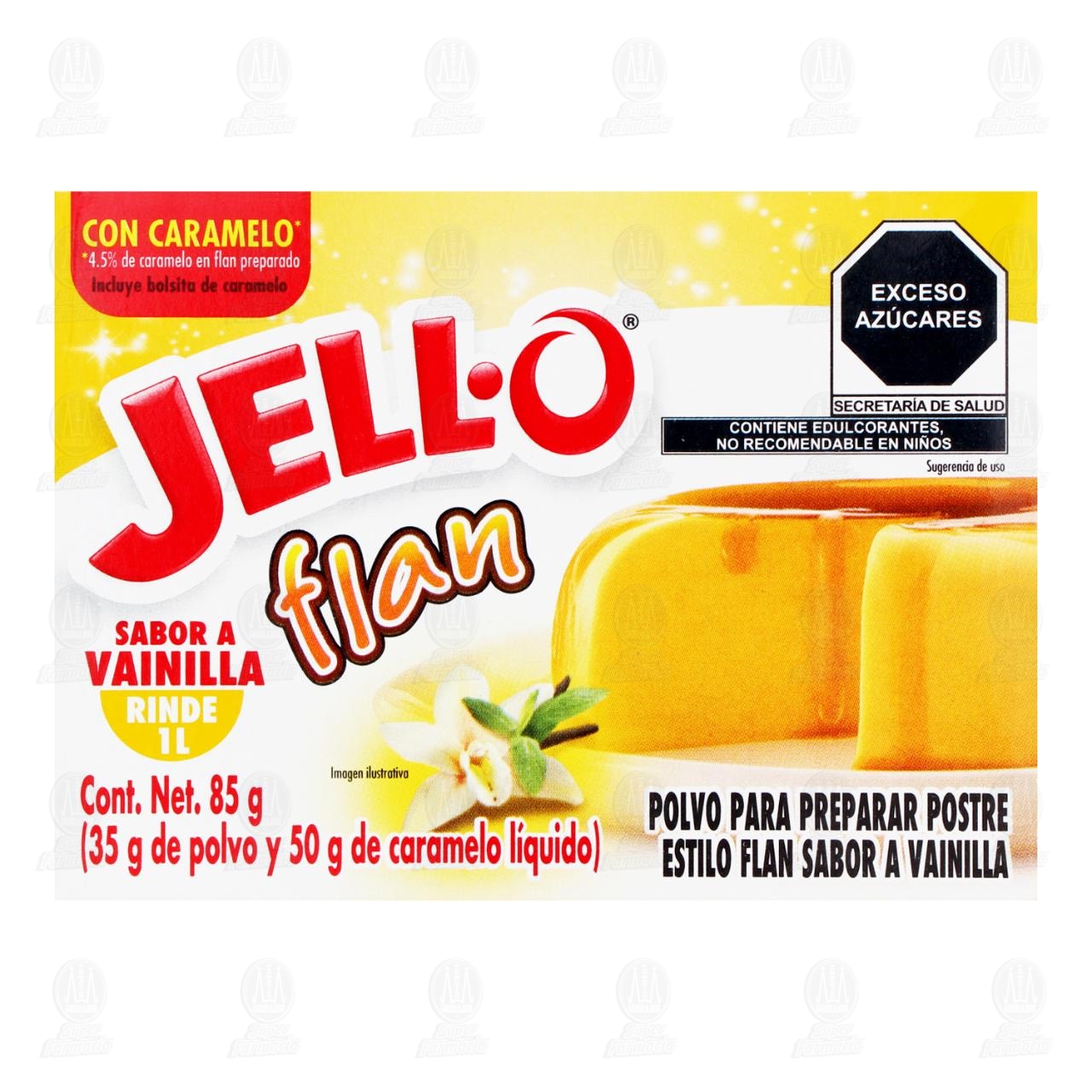Flan Jell-O Sabor a Vainilla con Caramelo, 85 gr. image number 1