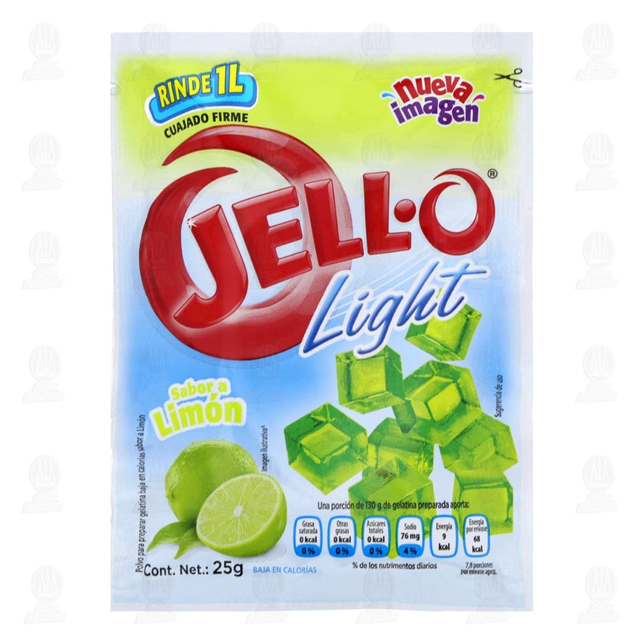 Imagen para Polvo Jell-O para Preparar Gelatina Light Sabor a Limón, 25 gr.