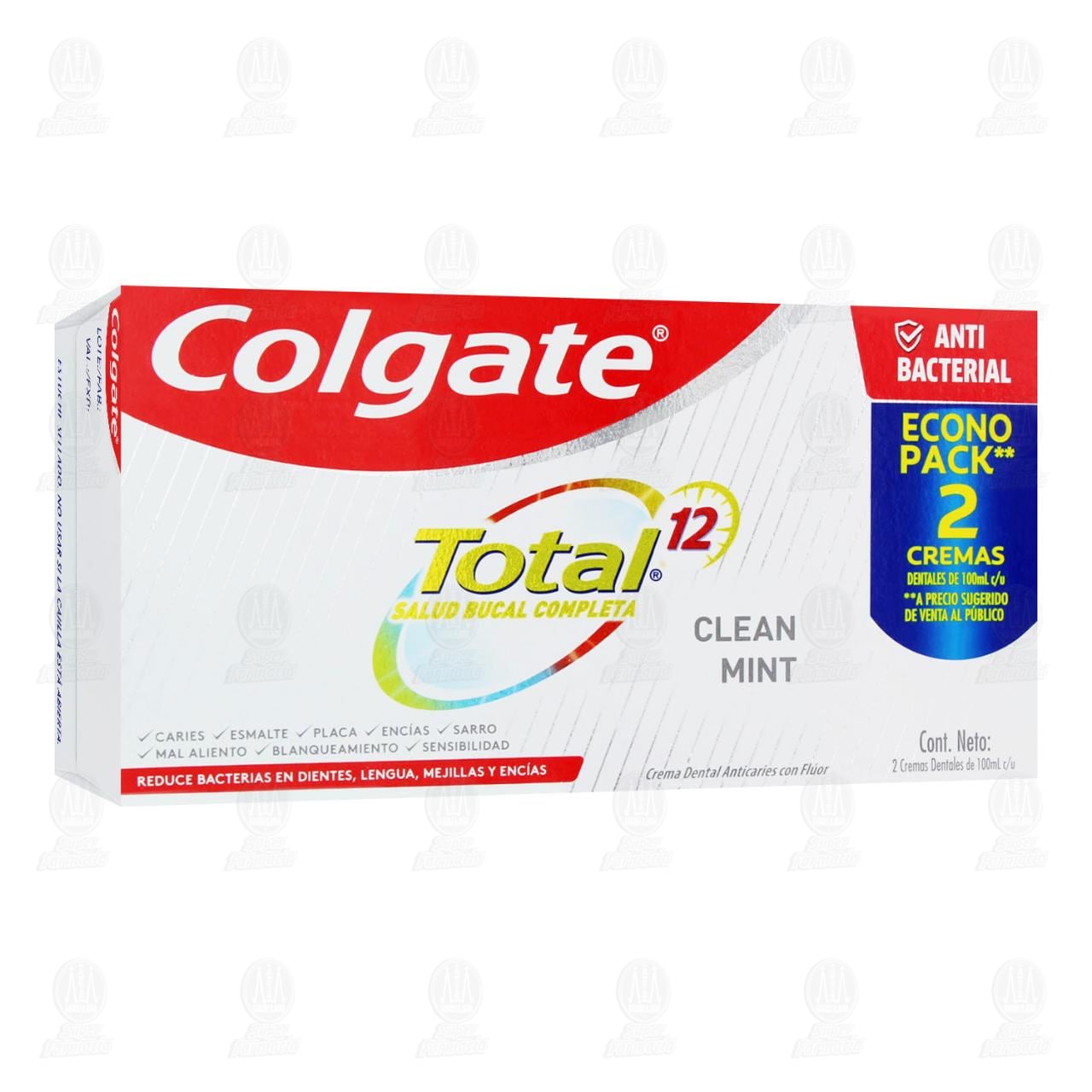 Pack Pasta Dental Colgate Total 12 Clean Mint, 2 pzas de 100 ml c/u. image number 0