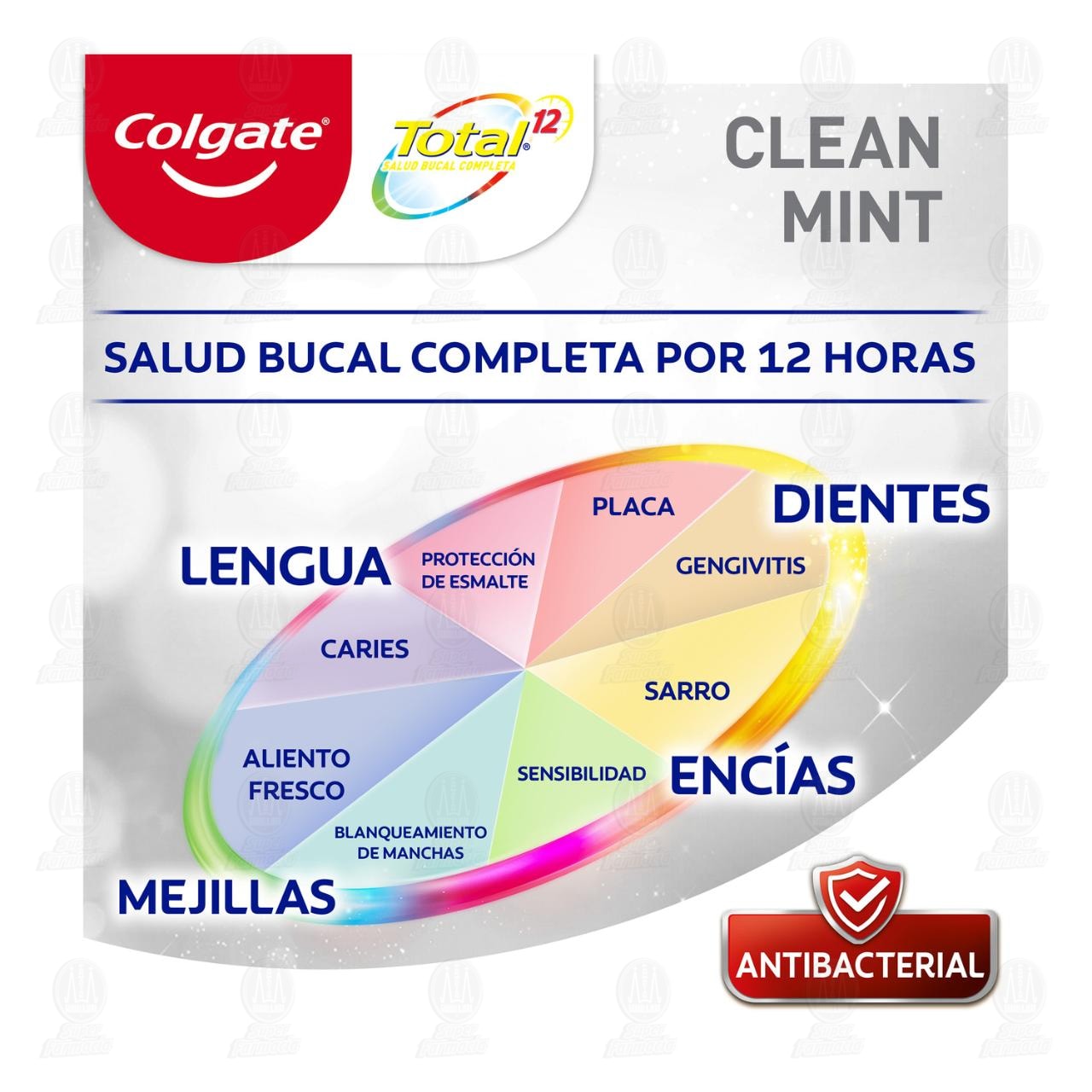 Pack Pasta Dental Colgate Total 12 Clean Mint, 2 pzas de 100 ml c/u. image number 3