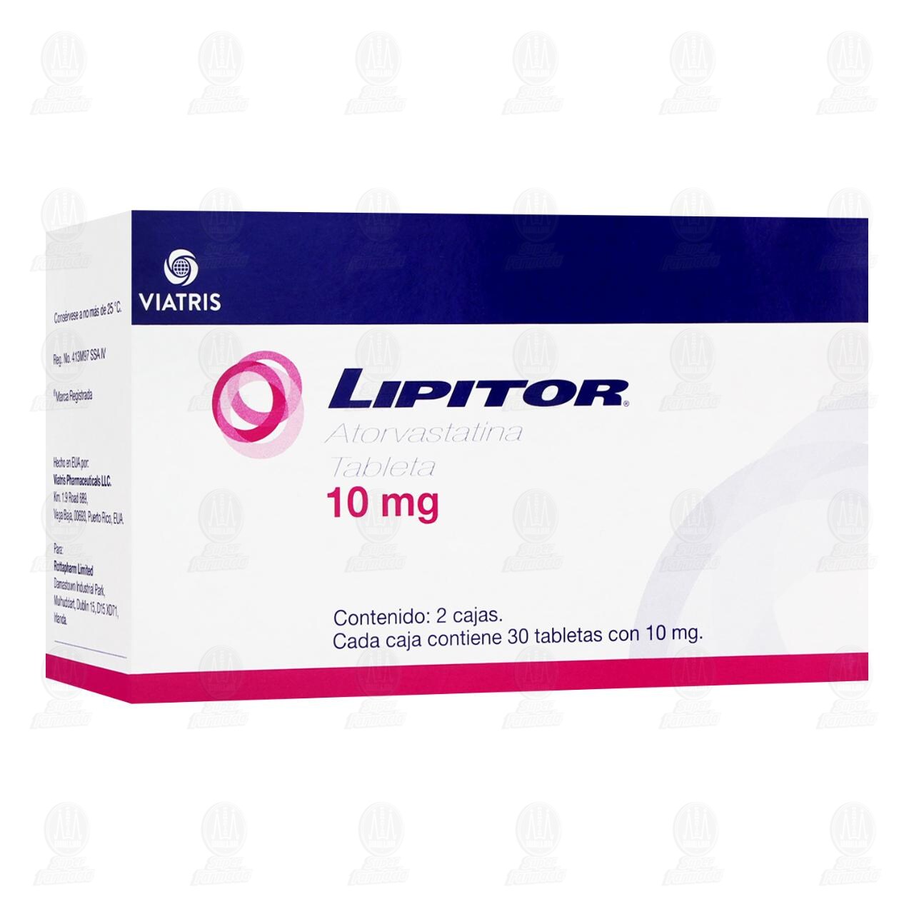 Pack Lipitor 10 mg, 2 Cajas con 30 Tabletas c/u. image number 0