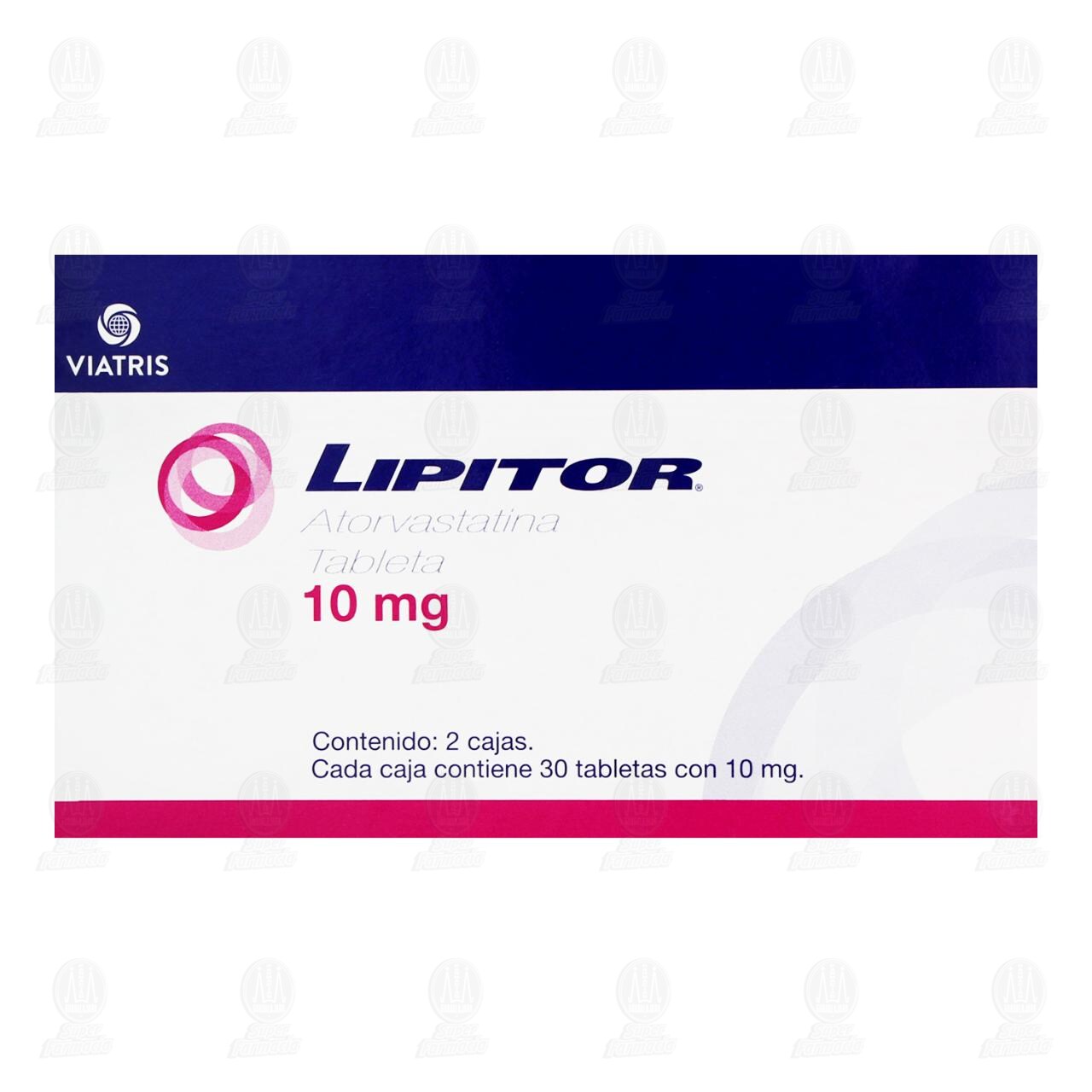 Pack Lipitor 10 mg, 2 Cajas con 30 Tabletas c/u. image number 1