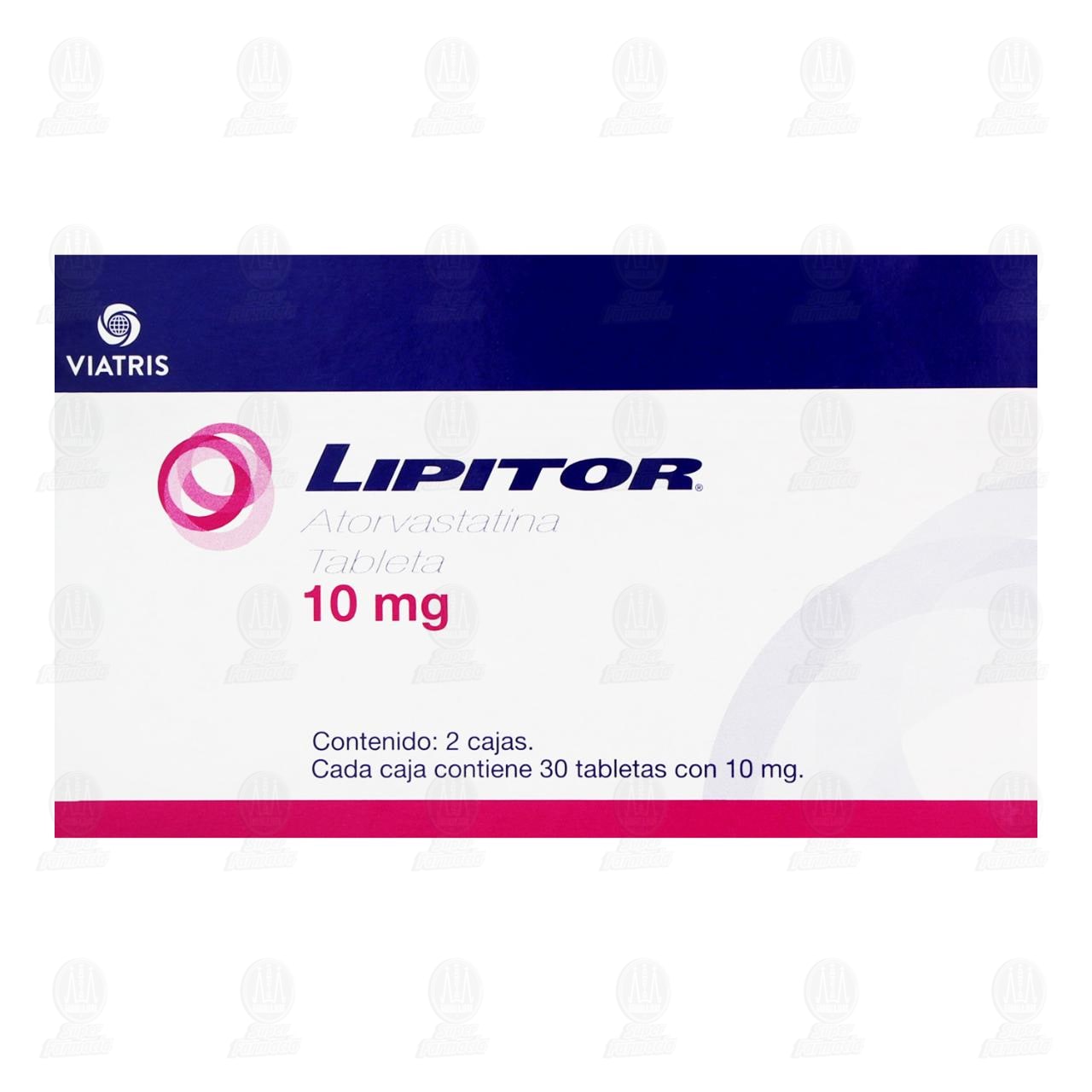 Pack Lipitor 10 mg, 2 Cajas con 30 Tabletas c/u. image number 1