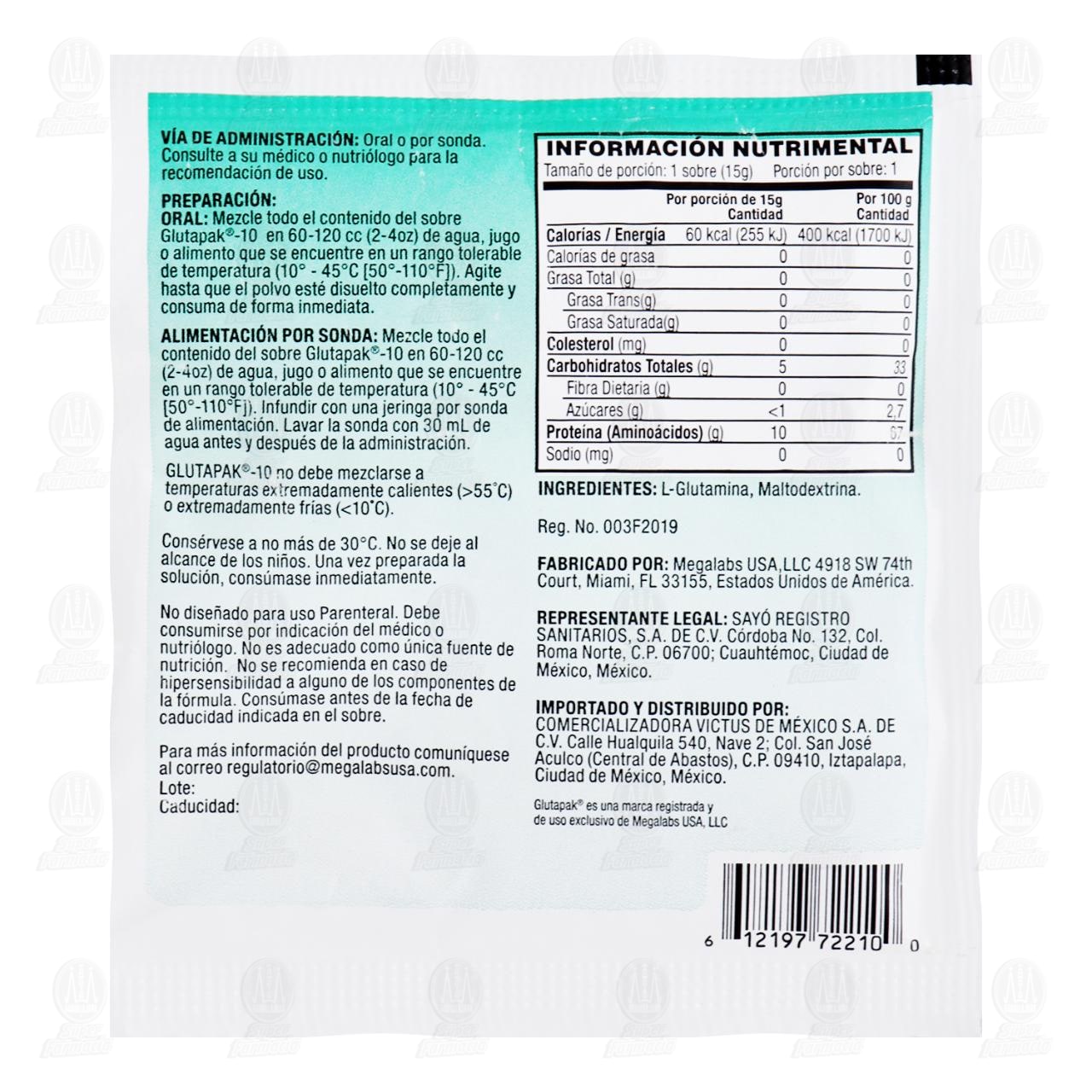 Glutapak-10 Polvo, 15 gr. image number 1