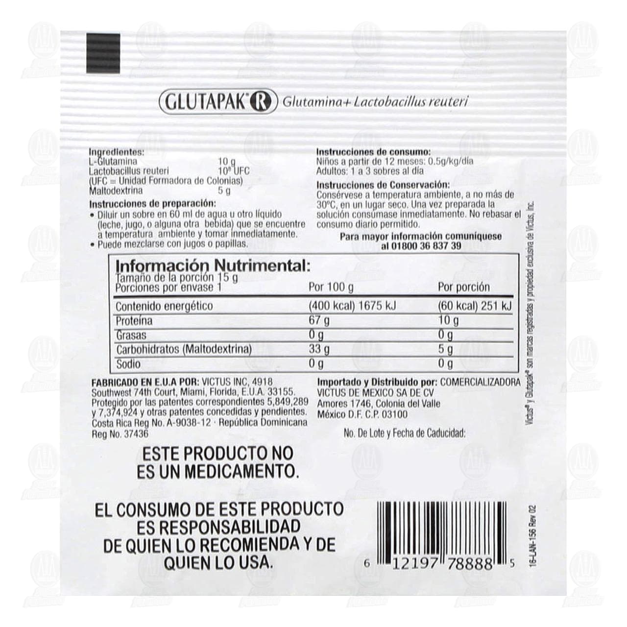 Glutapak R Polvo, 15 gr. image number 1