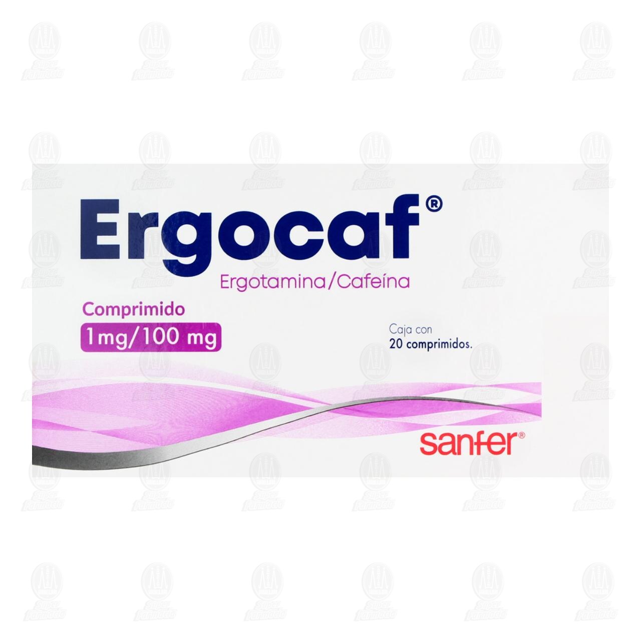 Ergocaf 1mg/100mg, 20 Comprimidos. image number 1