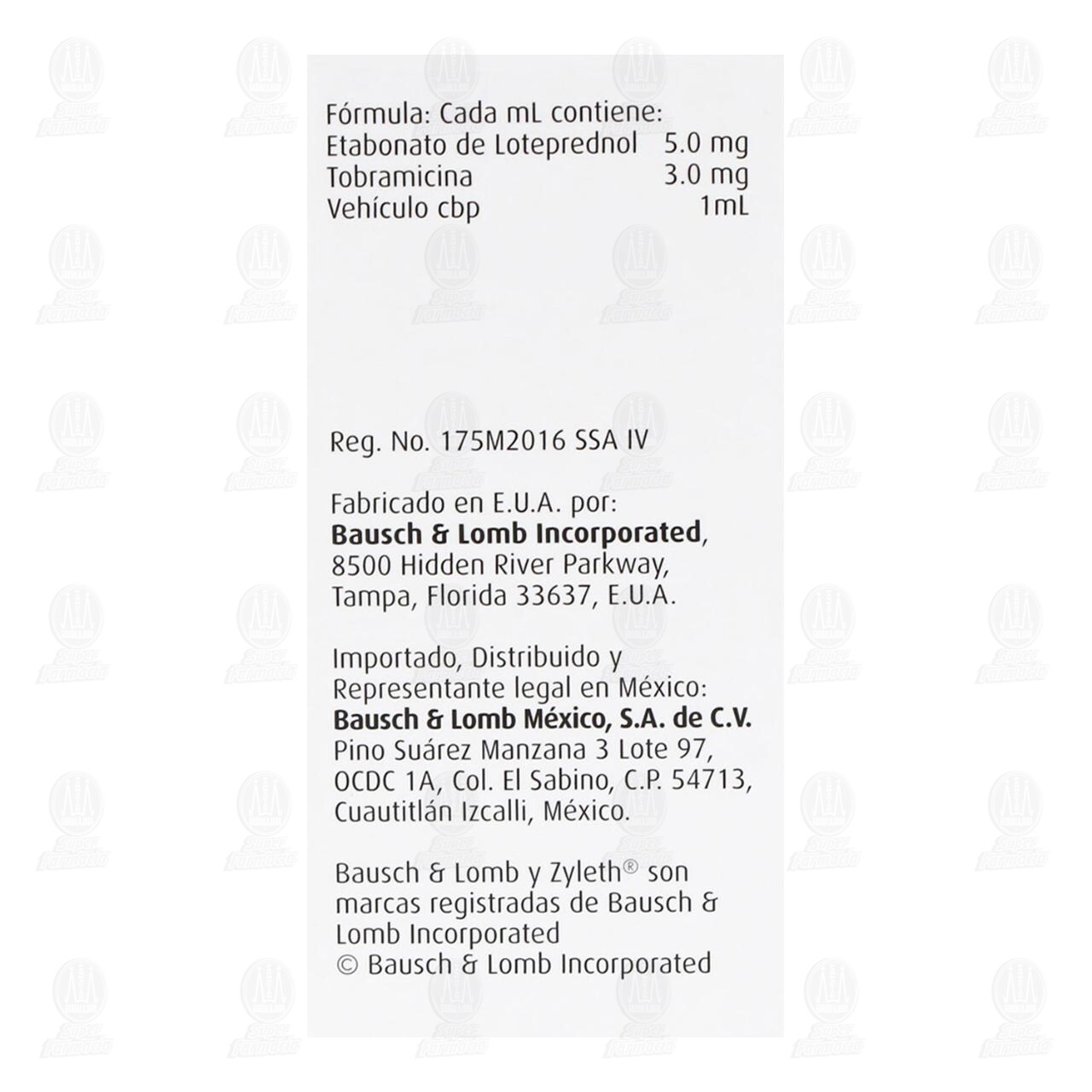 Zyleth 0.5% 0.3% 5ml, Suspensi&oacute;n Oft&aacute;lmica. image number 2