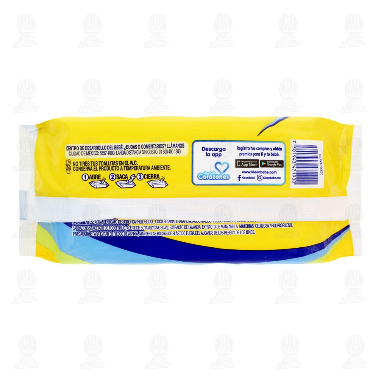 Toallitas para Bebé KleenBebé Absorsec, 120 pzas. image number 1