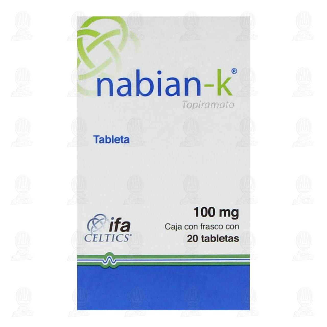 Nabian K 100 mg, 20 Tabletas. image number 1
