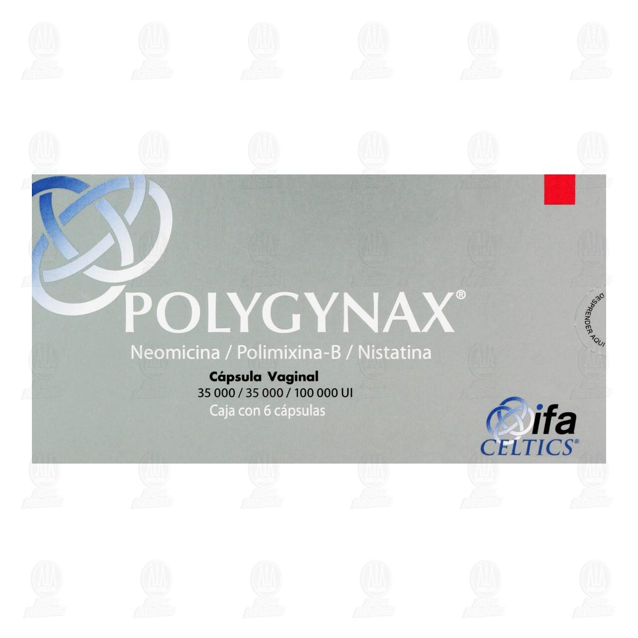 Polygynax Vaginal 35000/35000/100000UI, 6 C&aacute;psulas. image number 1