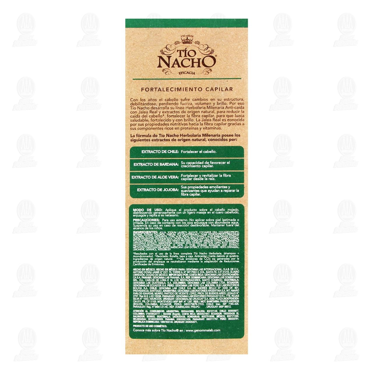 Shampoo T&iacute;o Nacho Herbolaria Milenaria Jalea Real + Extractos Anti-Ca&iacute;da, 415 ml. image number 2