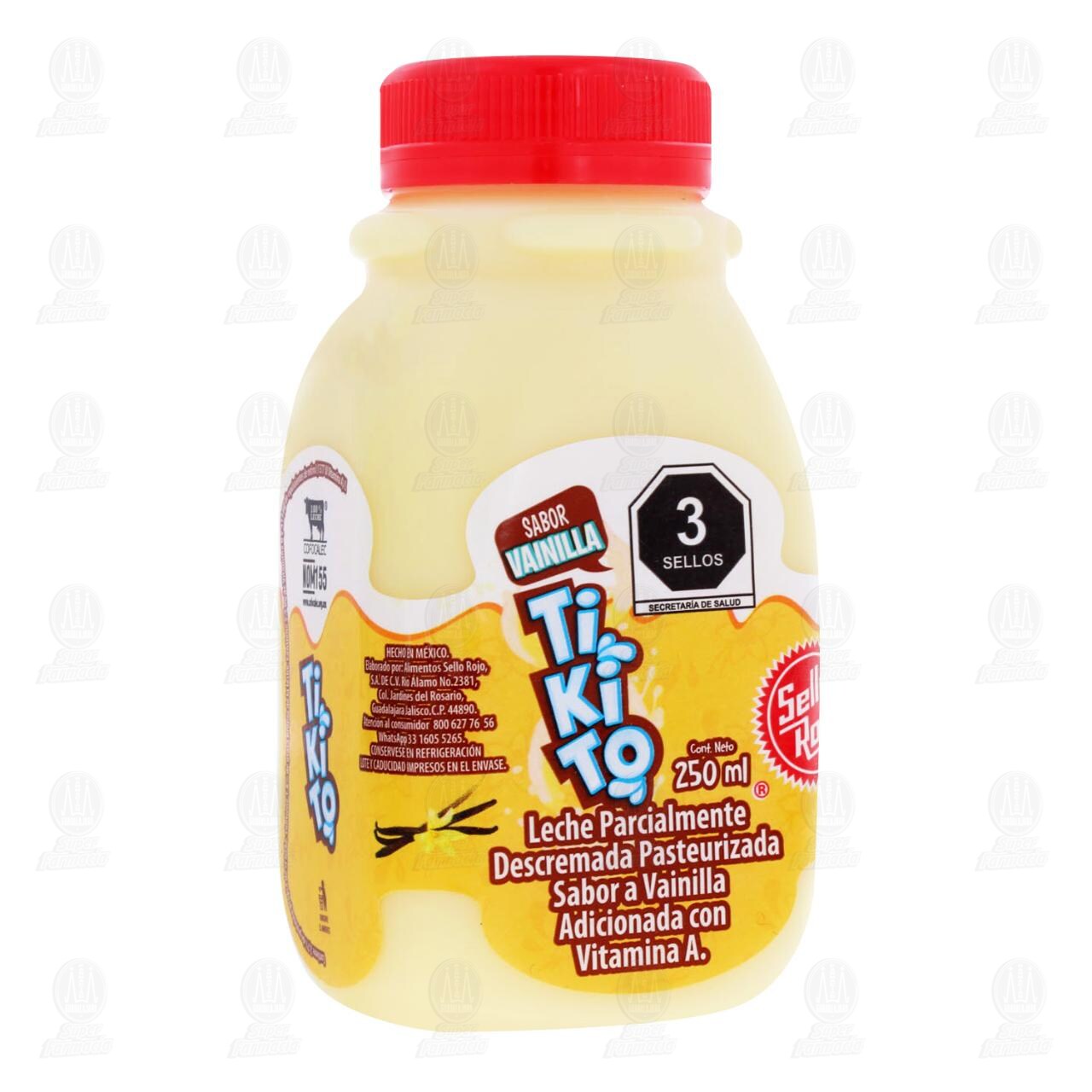 Leche Sello Rojo Tikito Sabor Vainilla, 250 ml. image number 0