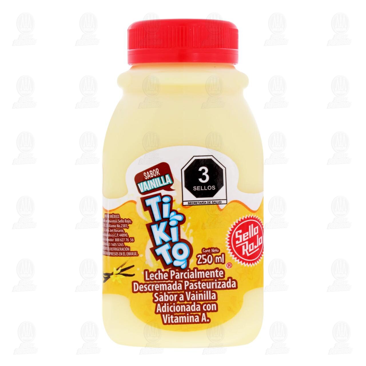 Leche Sello Rojo Tikito Sabor Vainilla, 250 ml. image number 1