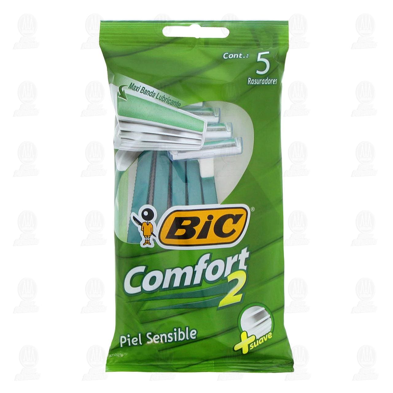 Imagen para Rasuradoras Bic Comfort 2, para piel sensible con maxi banda lubricante. Contiene 5 piezas.