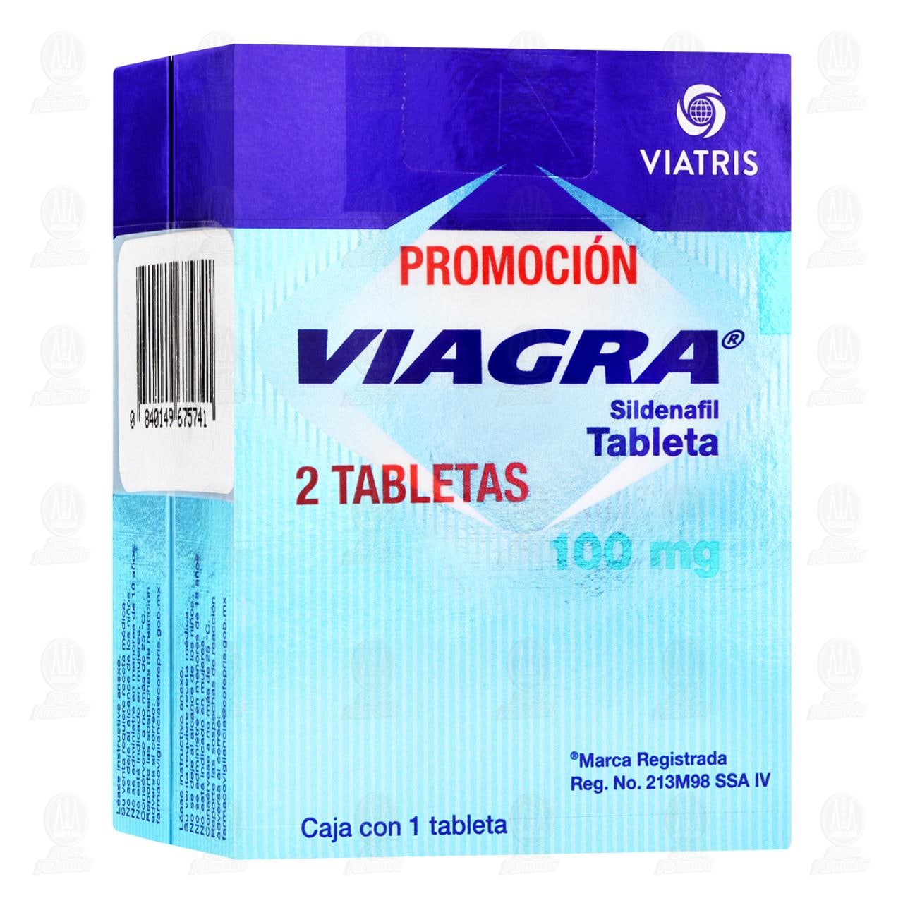 Pack Viagra 100 mg, 2 Tabletas. image number 0
