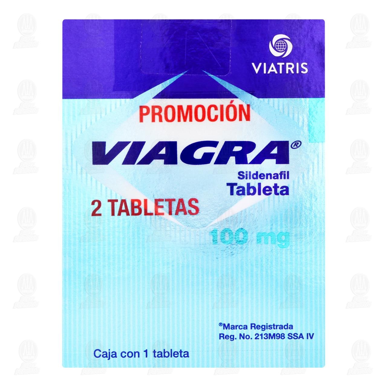 Pack Viagra 100 mg, 2 Tabletas. image number 1