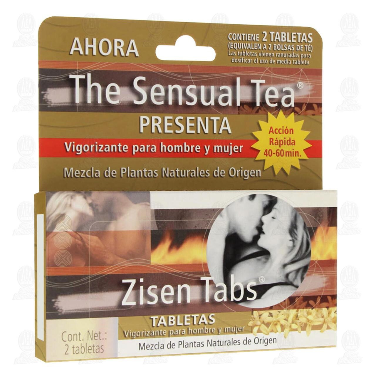 The Sensua Tea Vigorizante Tabletas, 2 Tabletas.
