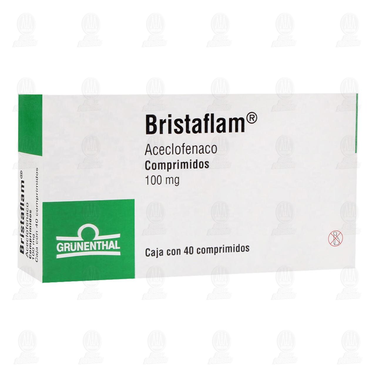 Bristaflam 100 mg, 40 Comprimidos. image number 0