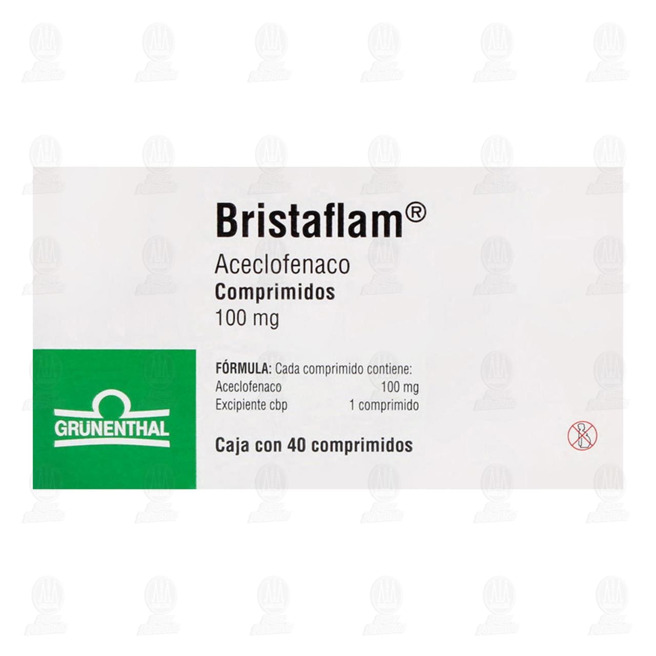 Bristaflam 100 mg, 40 Comprimidos. image number 2