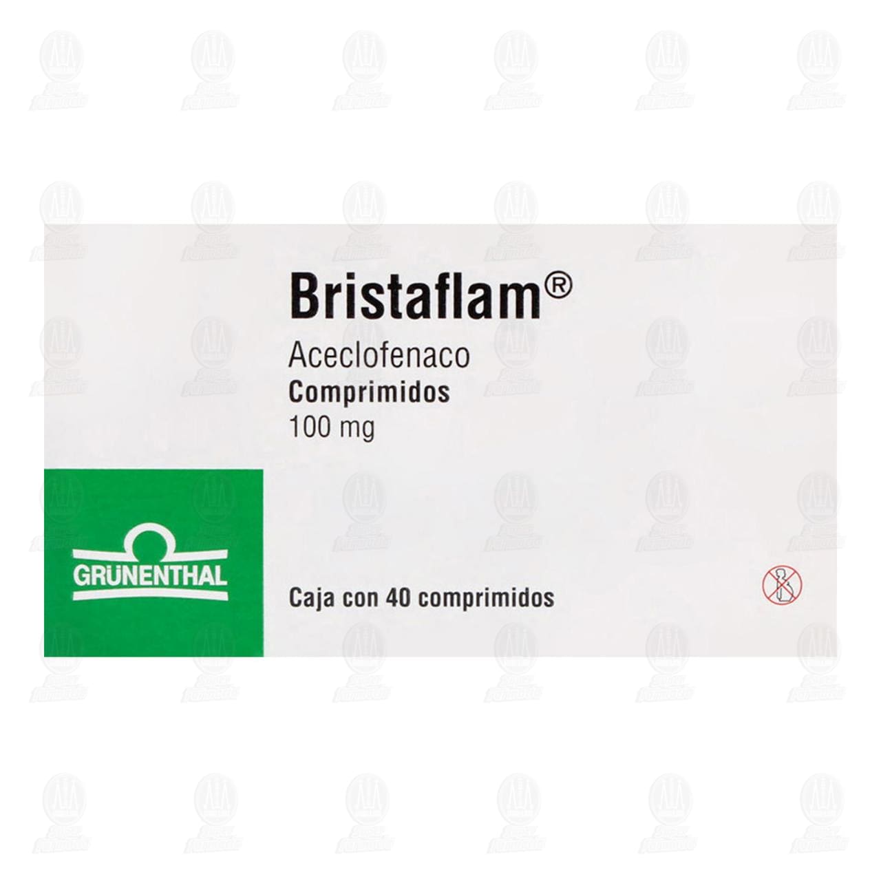 Bristaflam 100 mg, 40 Comprimidos. image number 1