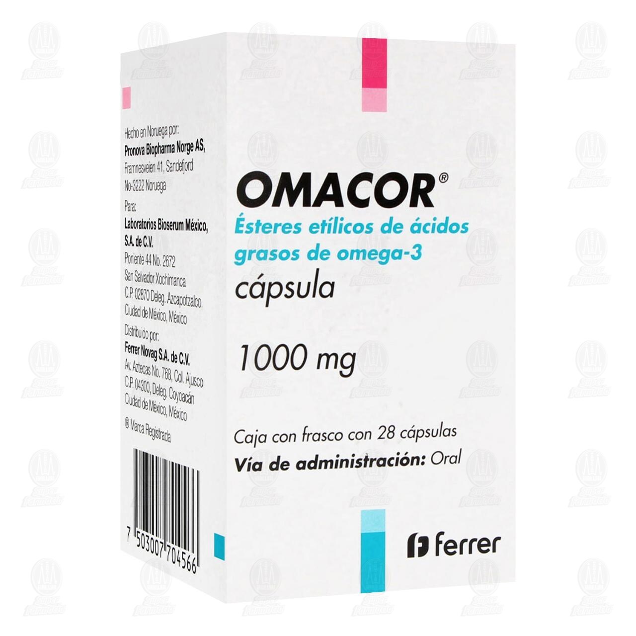 Omacor 1000 mg, 28 Cápsulas. image number 0