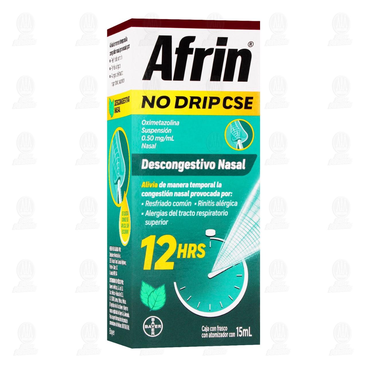 Afrin No Drip Congestión Severa Nasal Suspensión 0.50mg/ml, 15 ml. image number 0