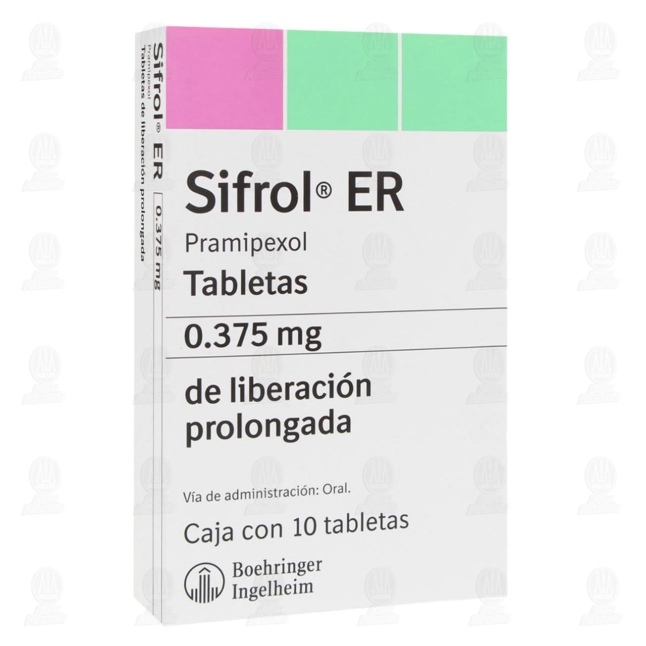 Imagen para Sifrol ER 0.375 mg, 10 Tabletas.