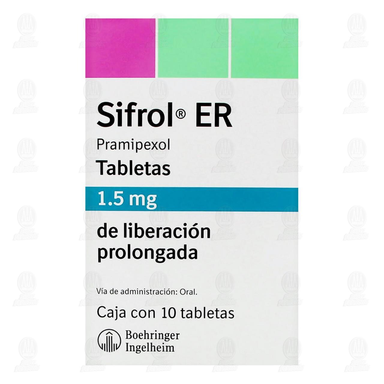 Sifrol ER 1.5 mg, 10 Tabletas. image number 1
