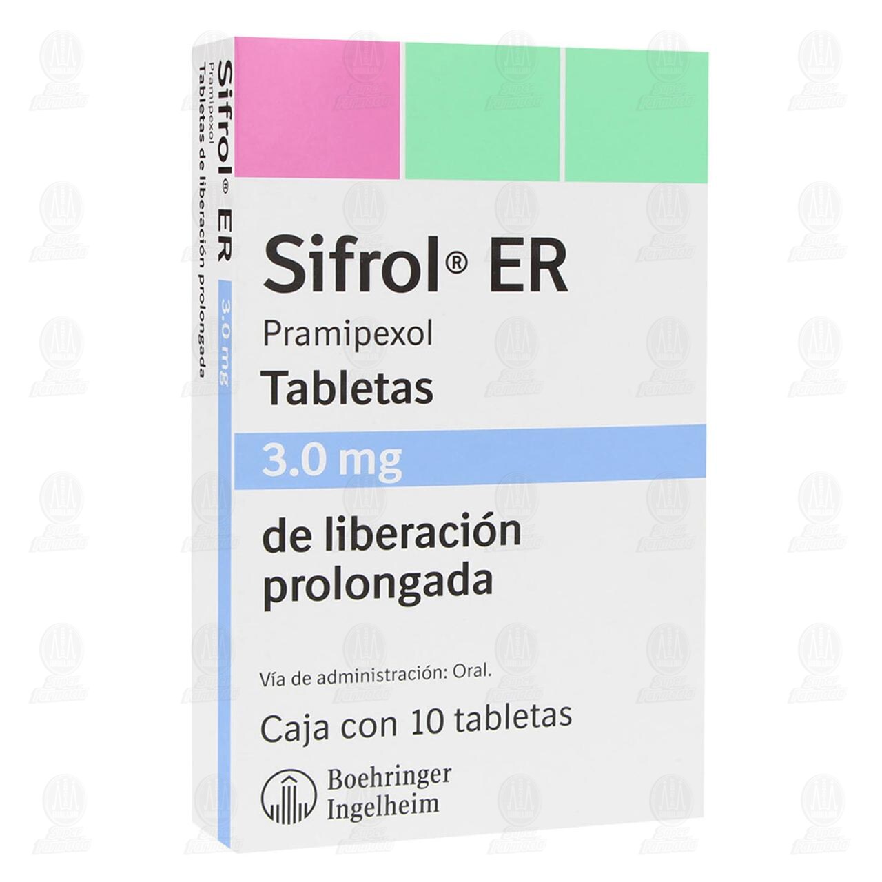 Sifrol ER 3.0 mg, 10 Tabletas. image number 0