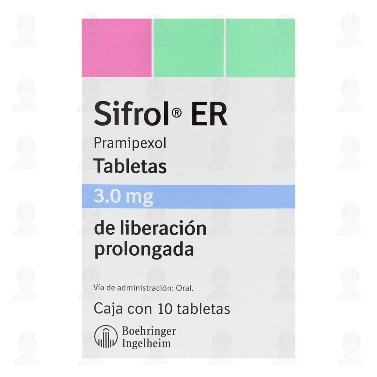 Sifrol ER 3.0 mg, 10 Tabletas. image number 1