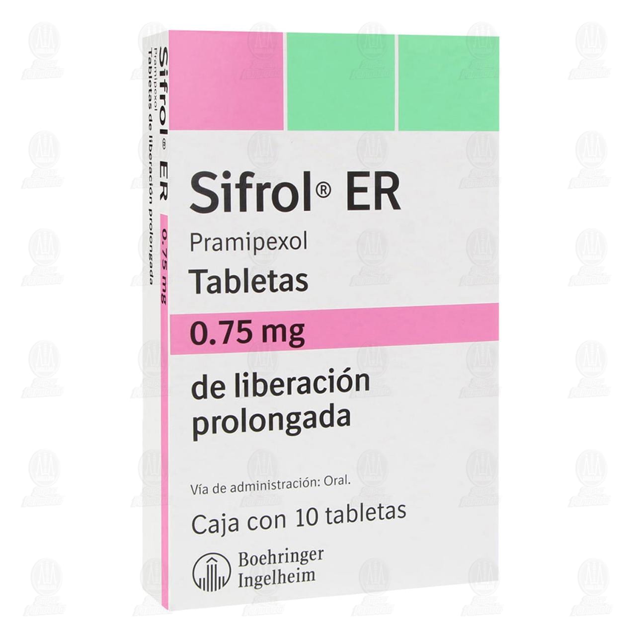 Sifrol ER 0.75mg, 10 Tabletas Liberación Prolongada.