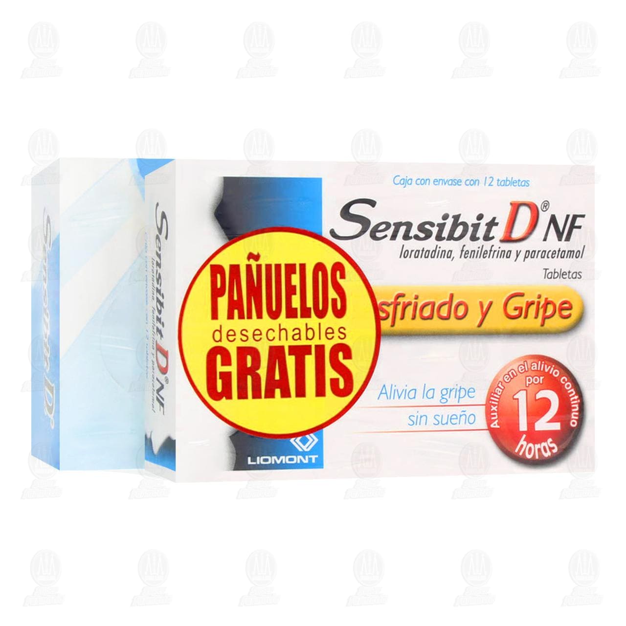 Sensibit D NF, 12 Tabletas+Pañuelos Gratis. image number 0