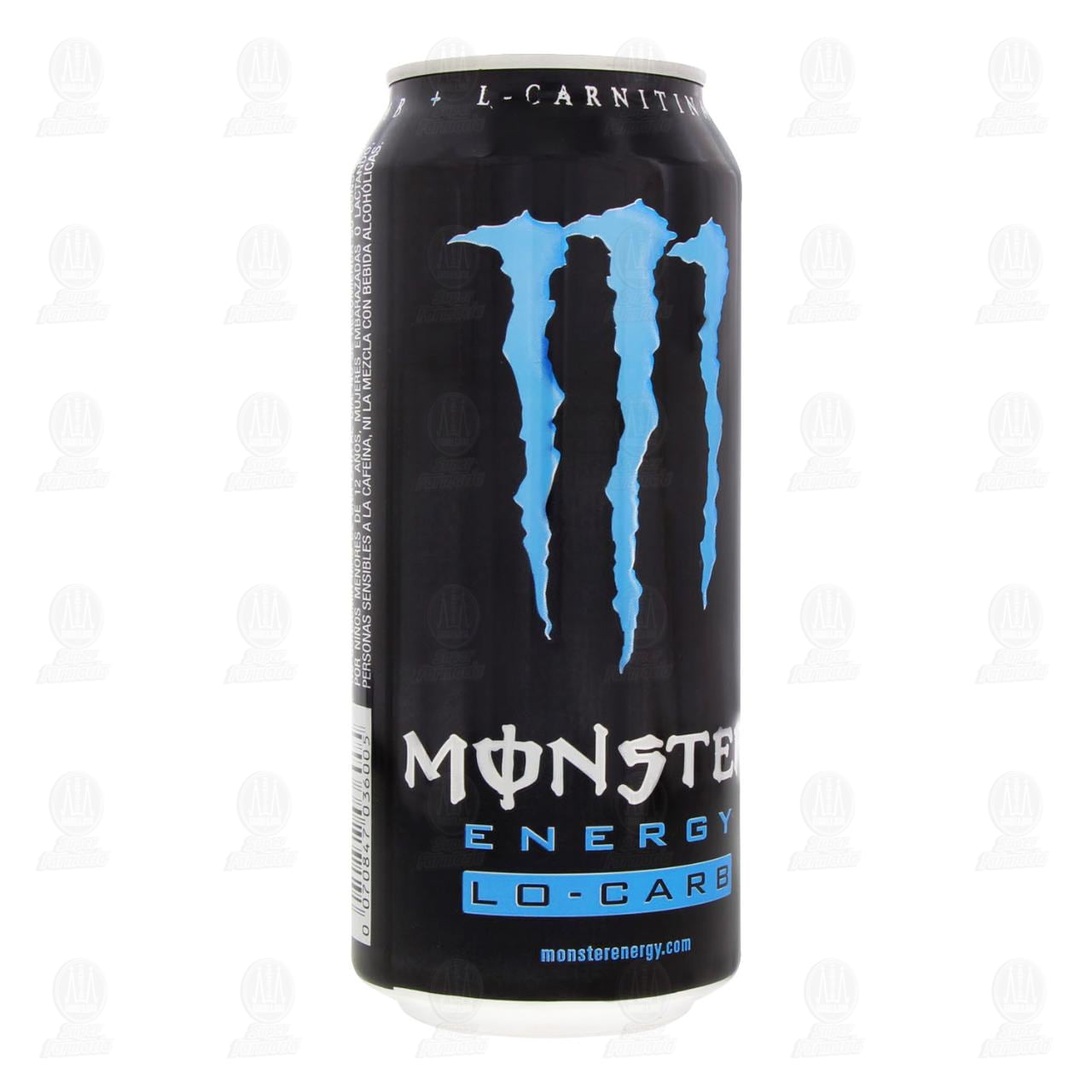 Bebida Energética Monster Energy Lo-Carb, 473 ml.