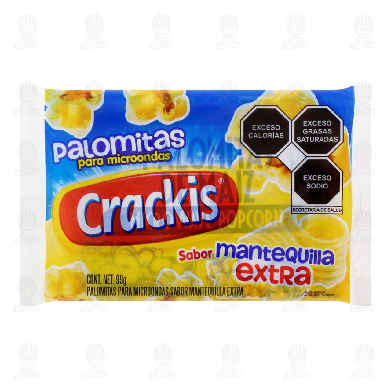Palomitas Crackis Sabor Mantequilla Extra, 99 gr.