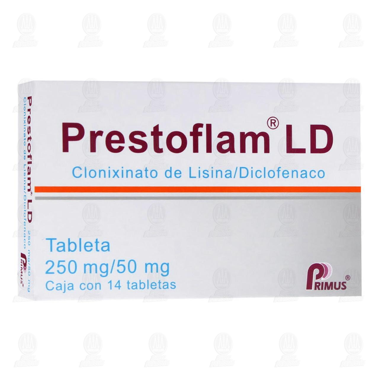 Prestoflam LD 250mg/50mg, 14 Tabletas. image number 0