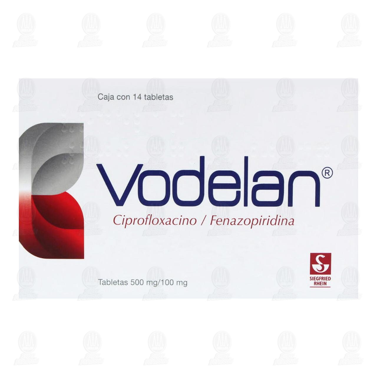 Vodelan 500mg/100mg, 14 Tabletas. image number 1